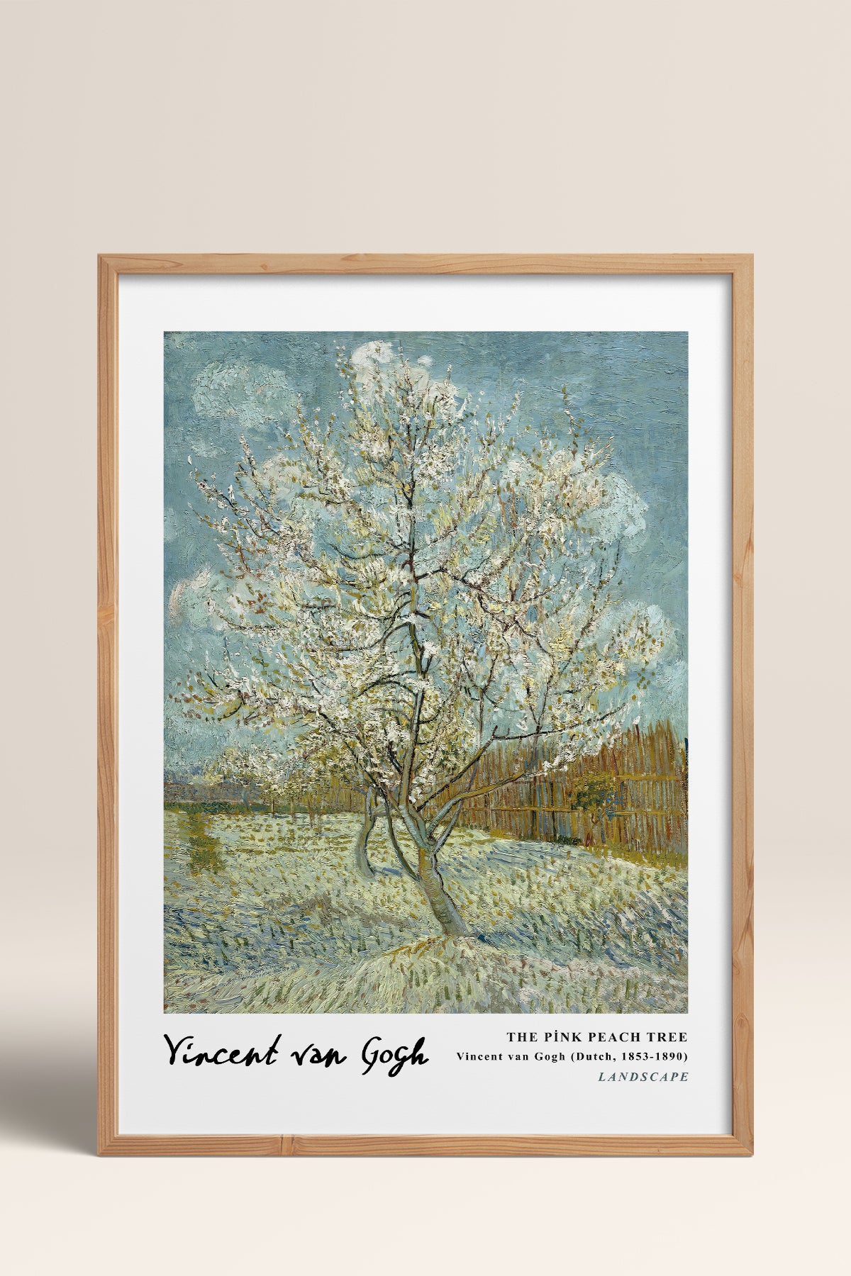 HOMEPACK Ahşap Çerçeveli Tablo Çerçeveli Poster Sanatsal Modern Duvar Dekoru VAN GOGH-08