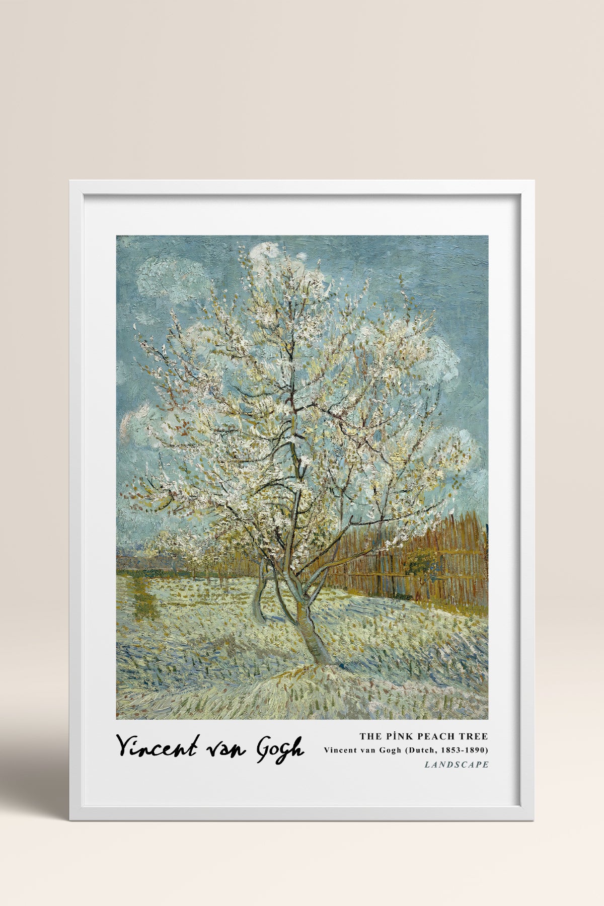 HOMEPACK Ahşap Çerçeveli Tablo Çerçeveli Poster Sanatsal Modern Duvar Dekoru VAN GOGH-08