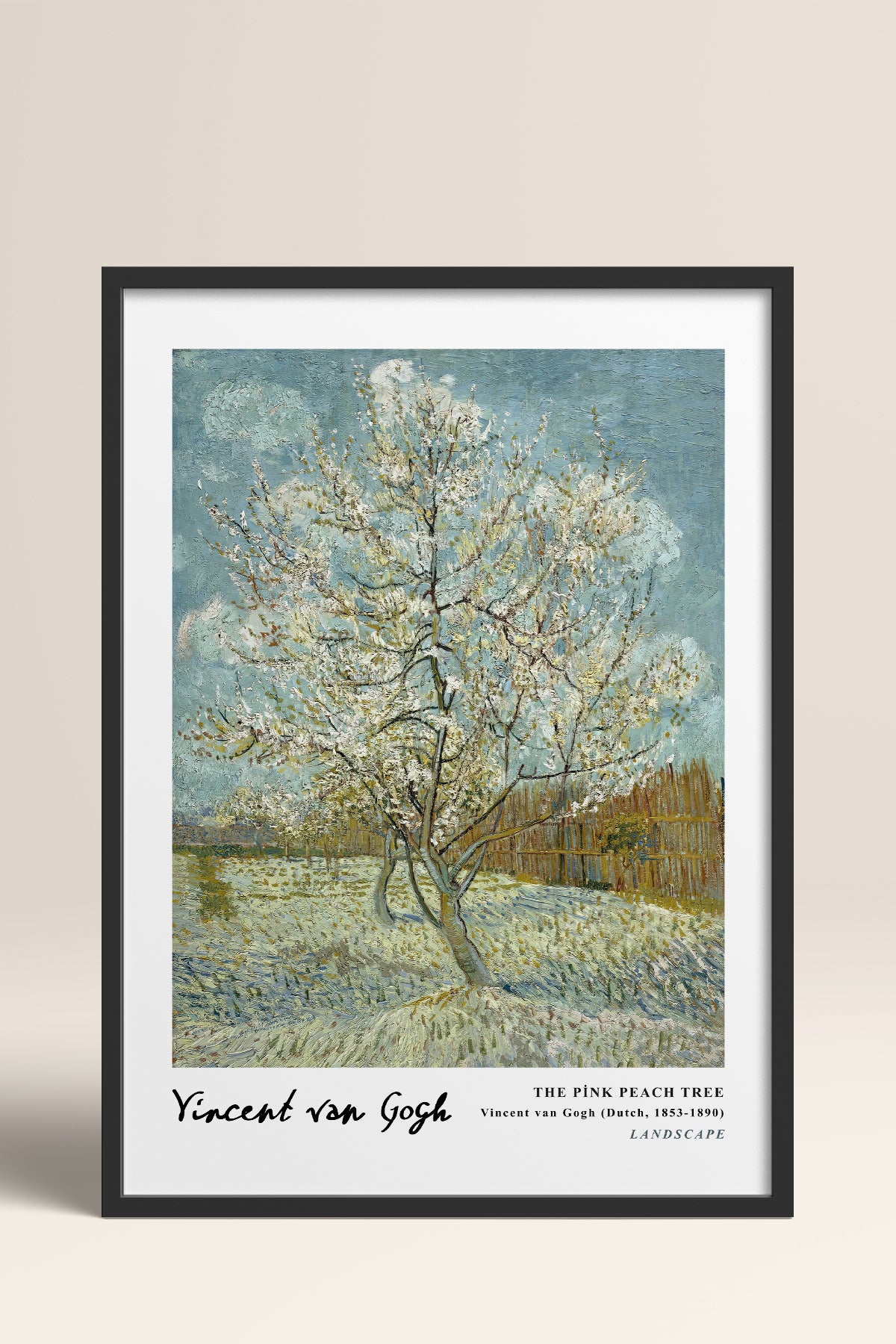 HOMEPACK Ahşap Çerçeveli Tablo Çerçeveli Poster Sanatsal Modern Duvar Dekoru VAN GOGH-08