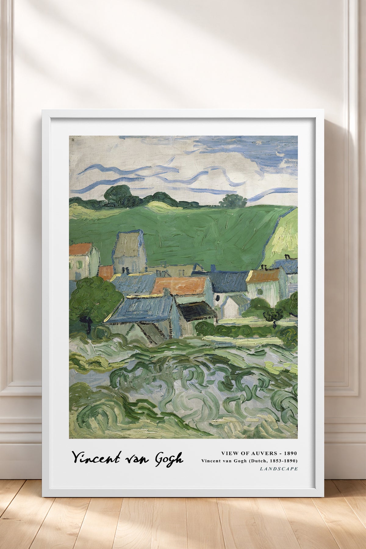 HOMEPACK Ahşap Çerçeveli Tablo Çerçeveli Poster Sanatsal Modern Duvar Dekoru VAN GOGH-09