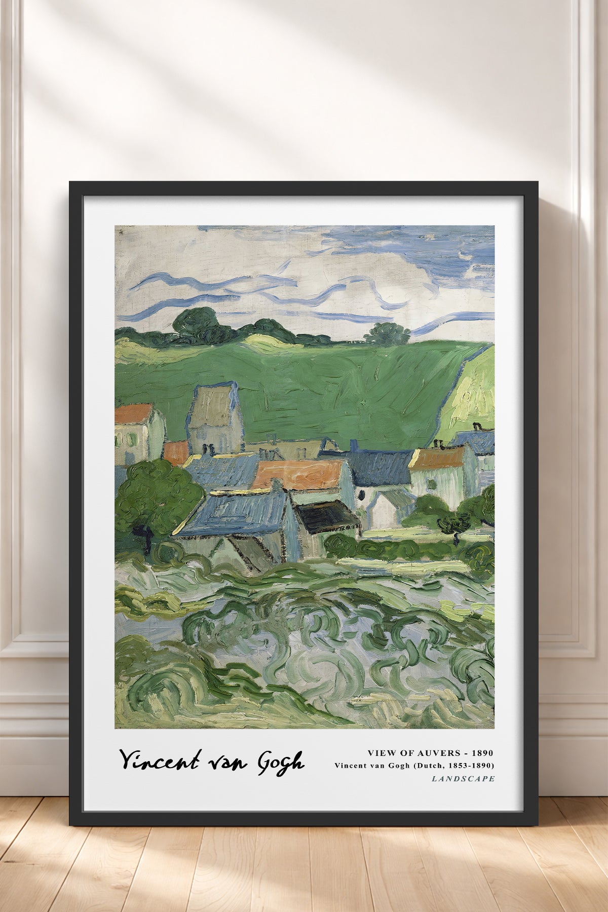 HOMEPACK Ahşap Çerçeveli Tablo Çerçeveli Poster Sanatsal Modern Duvar Dekoru VAN GOGH-09