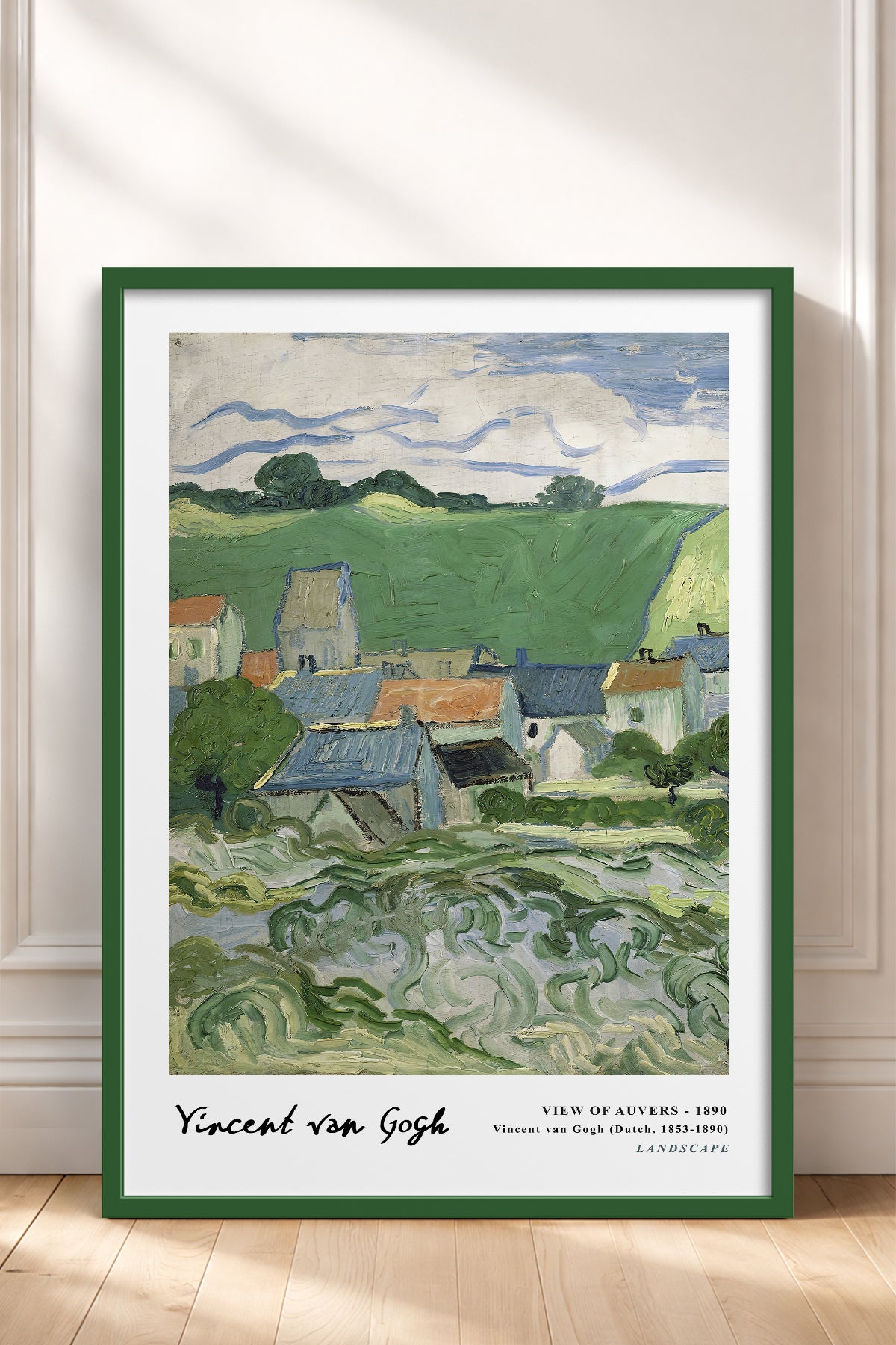 HOMEPACK Ahşap Çerçeveli Tablo Çerçeveli Poster Sanatsal Modern Duvar Dekoru VAN GOGH-09