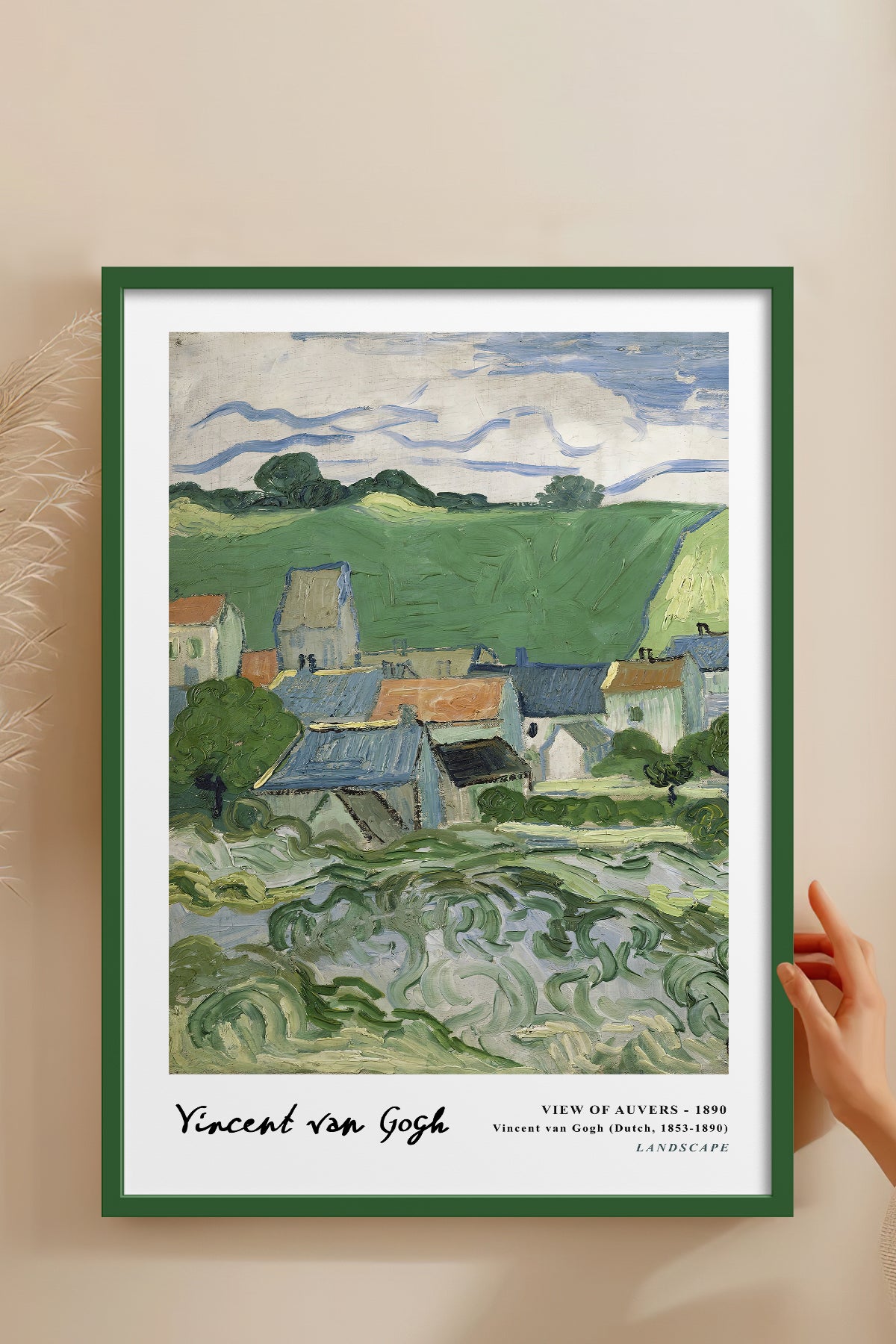 HOMEPACK Ahşap Çerçeveli Tablo Çerçeveli Poster Sanatsal Modern Duvar Dekoru VAN GOGH-09
