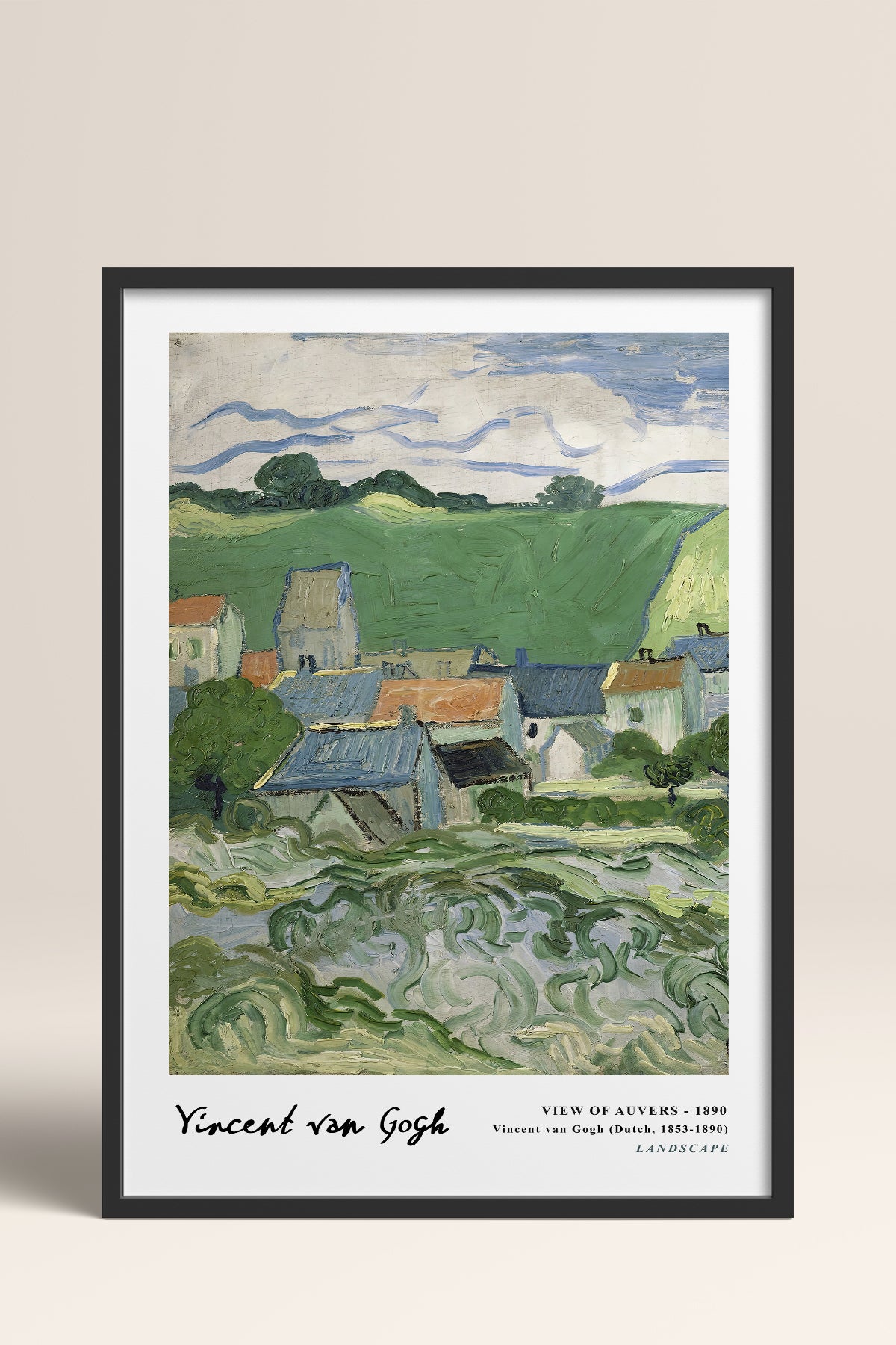 HOMEPACK Ahşap Çerçeveli Tablo Çerçeveli Poster Sanatsal Modern Duvar Dekoru VAN GOGH-09