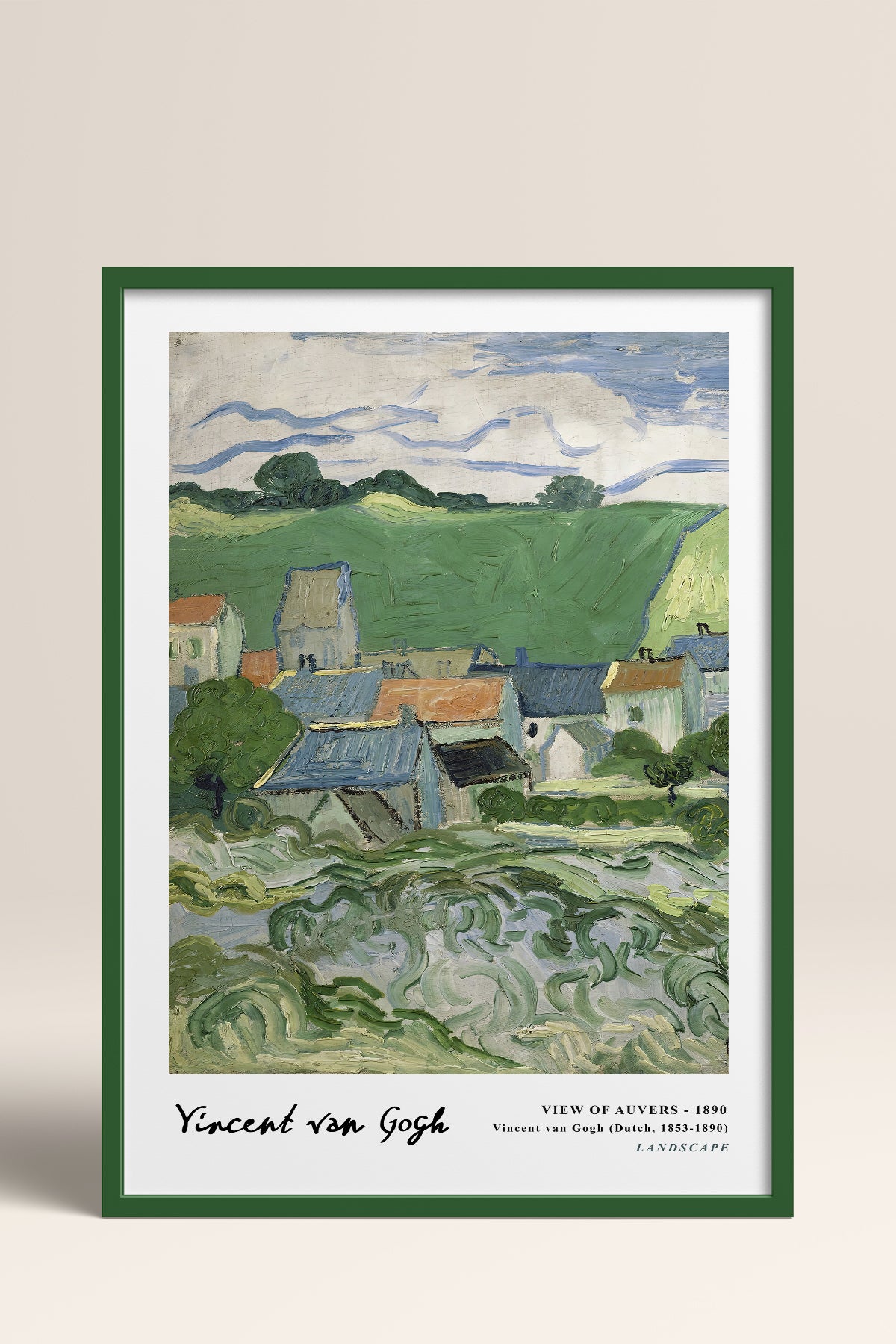 HOMEPACK Ahşap Çerçeveli Tablo Çerçeveli Poster Sanatsal Modern Duvar Dekoru VAN GOGH-09