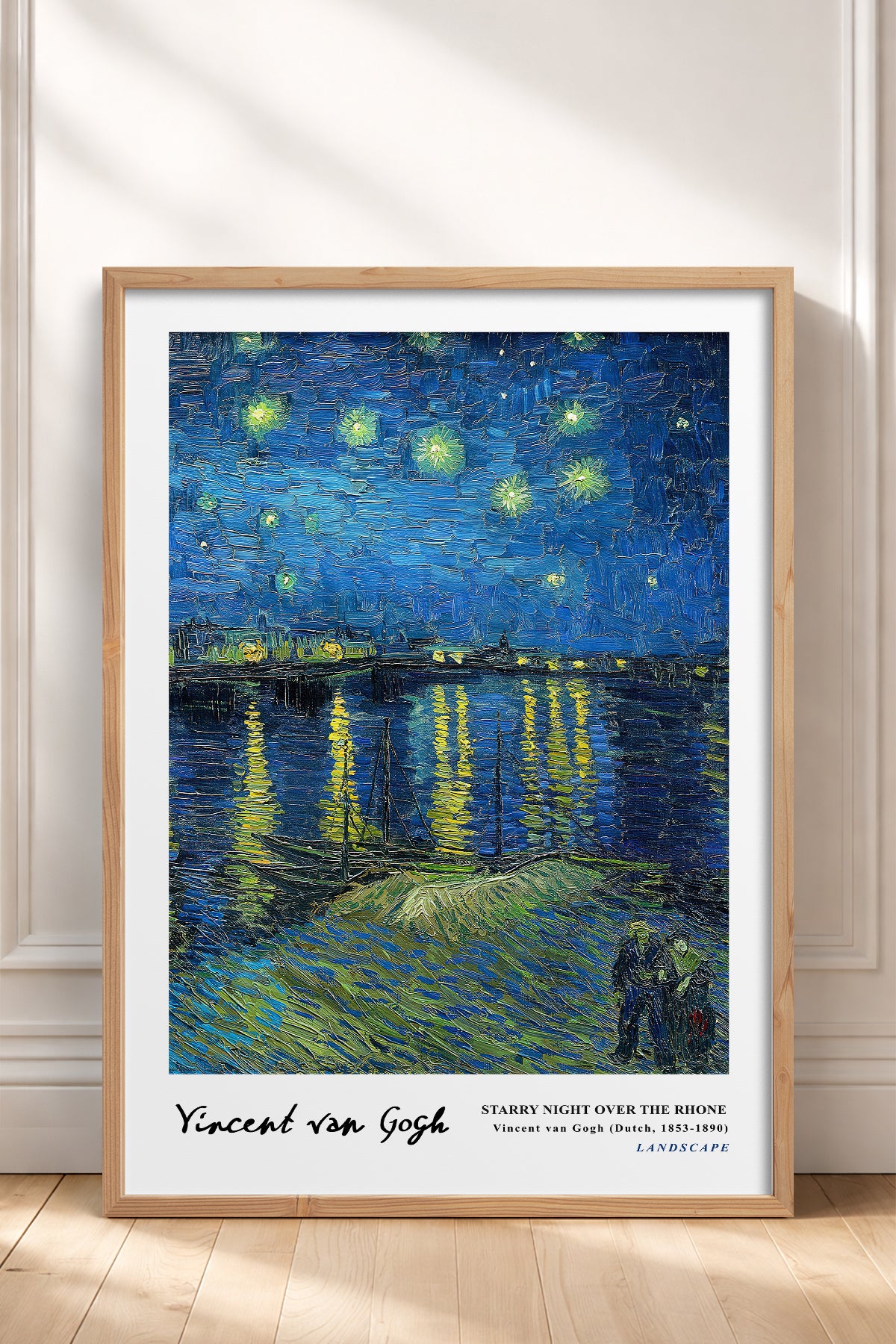 HOMEPACK Ahşap Çerçeveli Tablo Çerçeveli Poster Sanatsal Modern Duvar Dekoru VAN GOGH-10