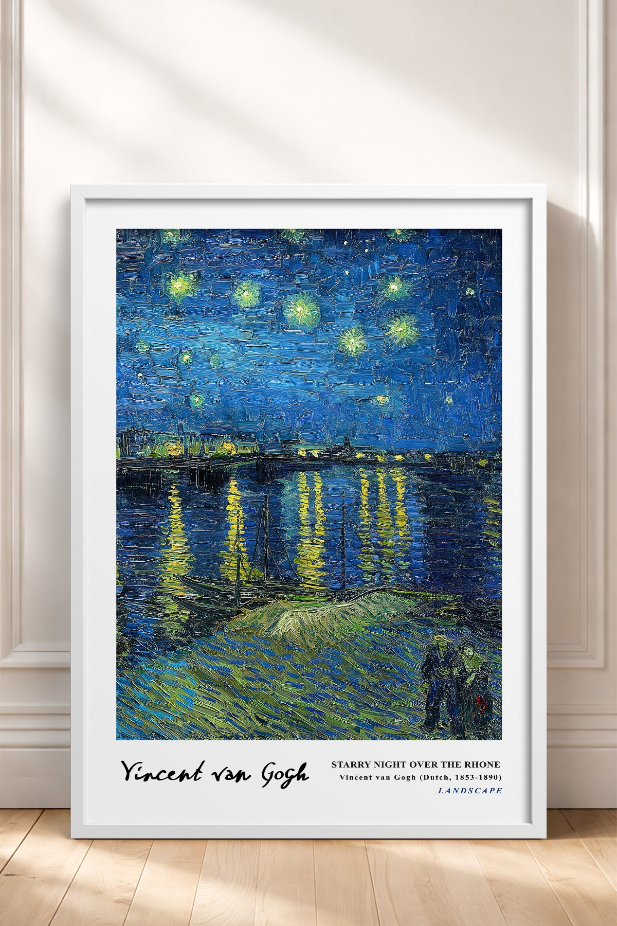 HOMEPACK Ahşap Çerçeveli Tablo Çerçeveli Poster Sanatsal Modern Duvar Dekoru VAN GOGH-10