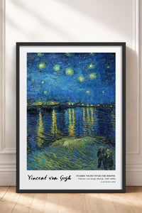 HOMEPACK Ahşap Çerçeveli Tablo Çerçeveli Poster Sanatsal Modern Duvar Dekoru VAN GOGH-10