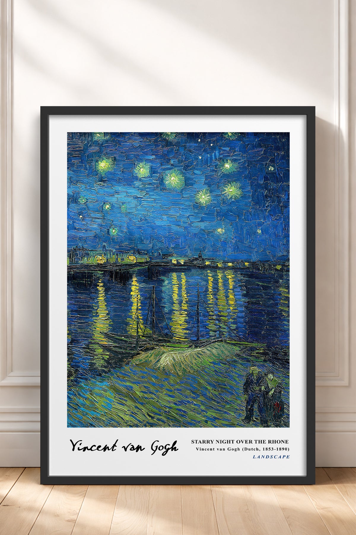 HOMEPACK Ahşap Çerçeveli Tablo Çerçeveli Poster Sanatsal Modern Duvar Dekoru VAN GOGH-10