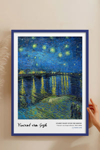 HOMEPACK Ahşap Çerçeveli Tablo Çerçeveli Poster Sanatsal Modern Duvar Dekoru VAN GOGH-10