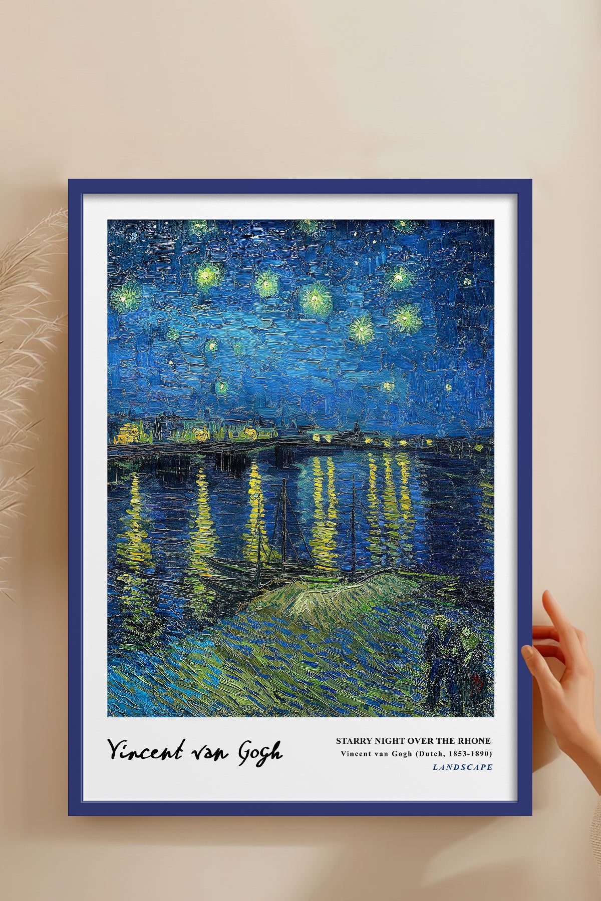 HOMEPACK Ahşap Çerçeveli Tablo Çerçeveli Poster Sanatsal Modern Duvar Dekoru VAN GOGH-10