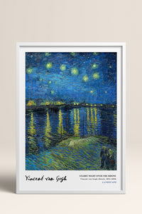 HOMEPACK Ahşap Çerçeveli Tablo Çerçeveli Poster Sanatsal Modern Duvar Dekoru VAN GOGH-10