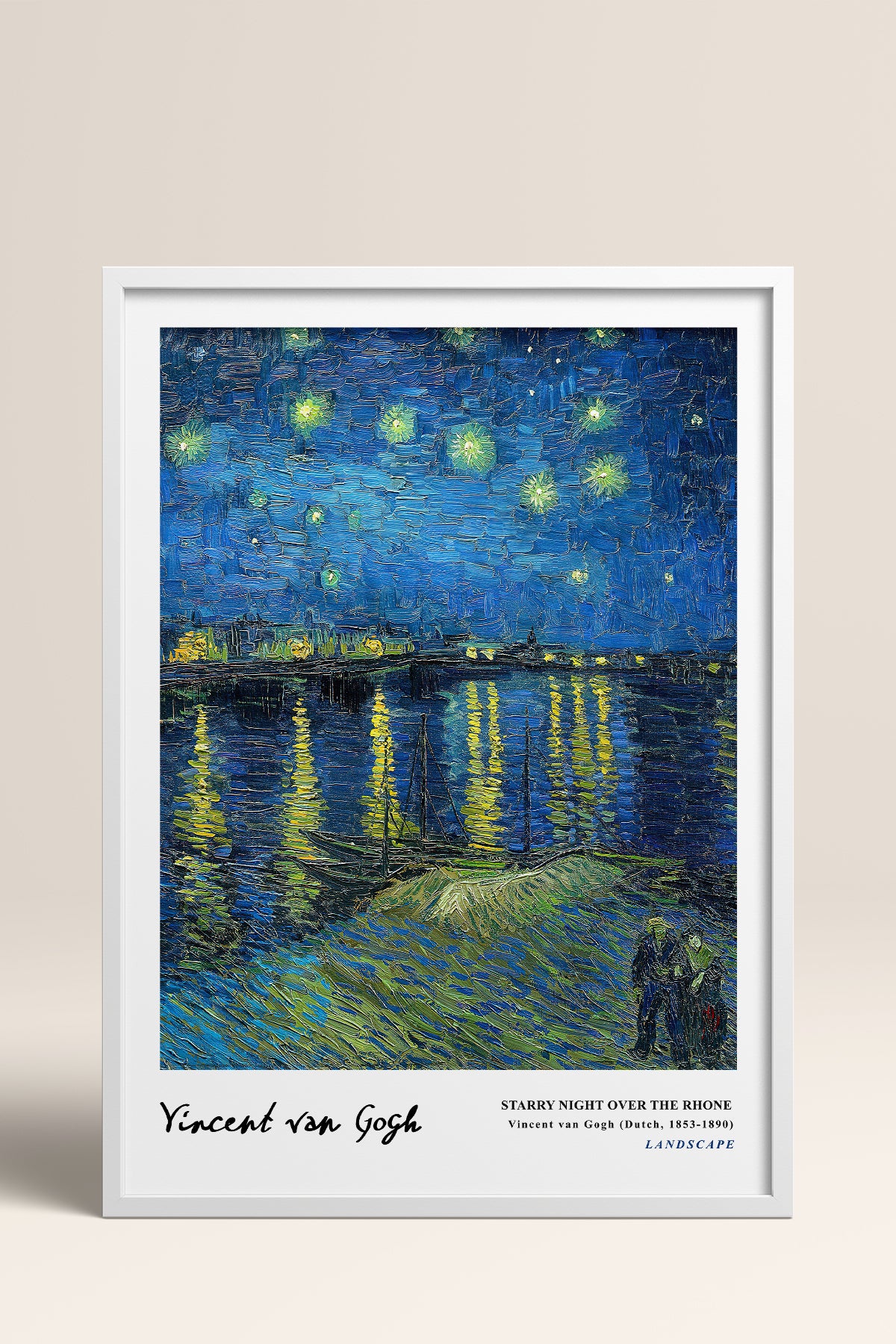 HOMEPACK Ahşap Çerçeveli Tablo Çerçeveli Poster Sanatsal Modern Duvar Dekoru VAN GOGH-10