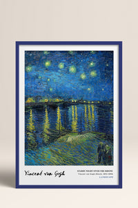 HOMEPACK Ahşap Çerçeveli Tablo Çerçeveli Poster Sanatsal Modern Duvar Dekoru VAN GOGH-10
