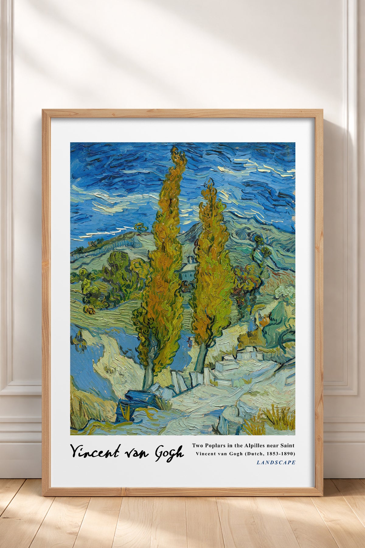 HOMEPACK Ahşap Çerçeveli Tablo Çerçeveli Poster Sanatsal Modern Duvar Dekoru VAN GOGH-11