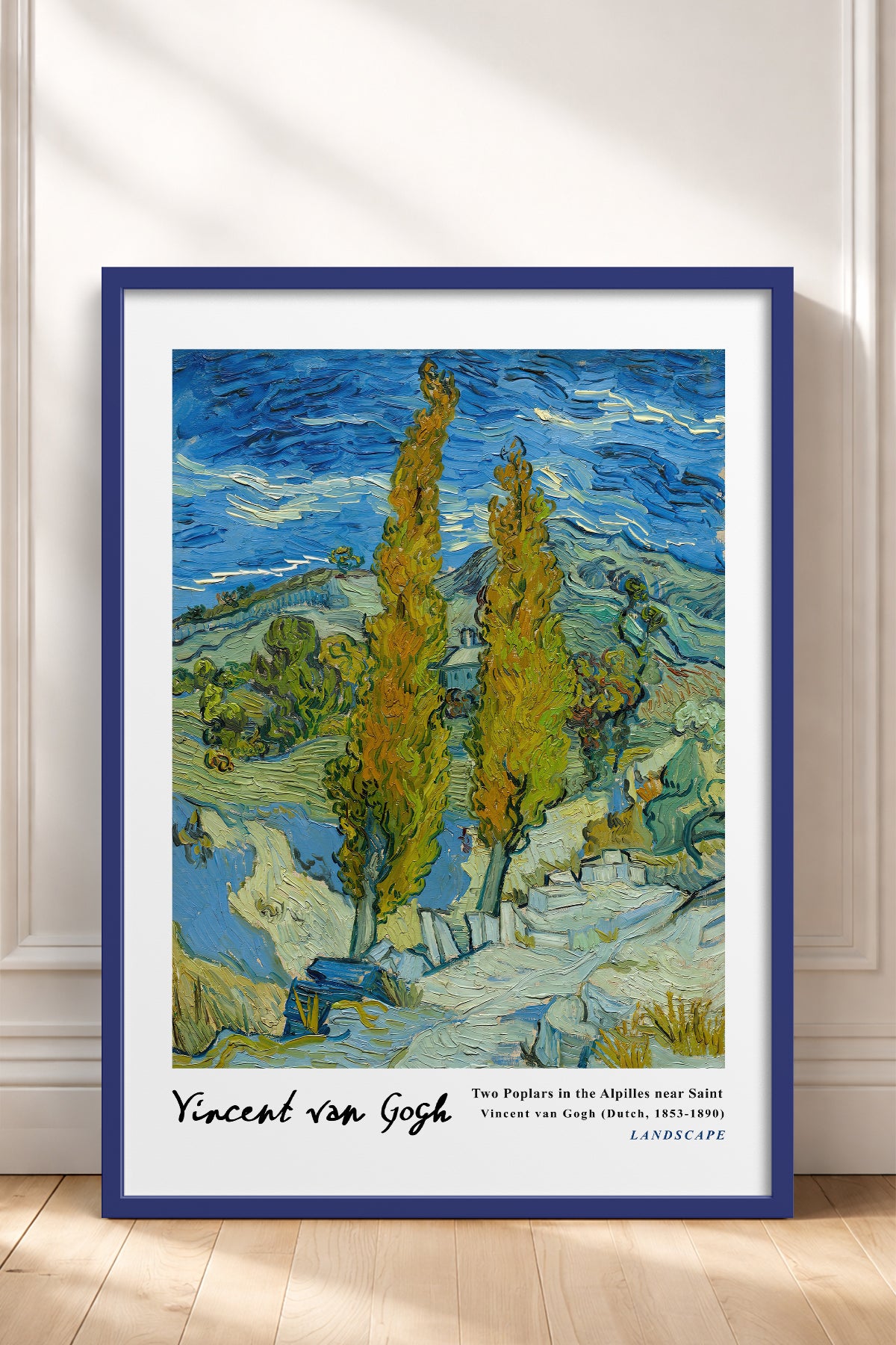 HOMEPACK Ahşap Çerçeveli Tablo Çerçeveli Poster Sanatsal Modern Duvar Dekoru VAN GOGH-11