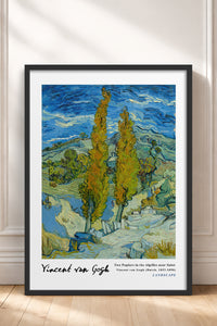 HOMEPACK Ahşap Çerçeveli Tablo Çerçeveli Poster Sanatsal Modern Duvar Dekoru VAN GOGH-11