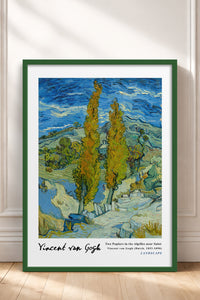HOMEPACK Ahşap Çerçeveli Tablo Çerçeveli Poster Sanatsal Modern Duvar Dekoru VAN GOGH-11