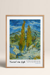 HOMEPACK Ahşap Çerçeveli Tablo Çerçeveli Poster Sanatsal Modern Duvar Dekoru VAN GOGH-11