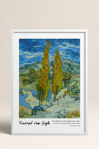 HOMEPACK Ahşap Çerçeveli Tablo Çerçeveli Poster Sanatsal Modern Duvar Dekoru VAN GOGH-11