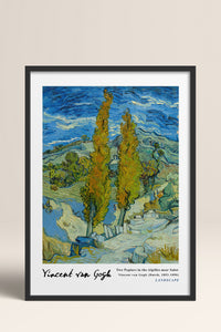 HOMEPACK Ahşap Çerçeveli Tablo Çerçeveli Poster Sanatsal Modern Duvar Dekoru VAN GOGH-11