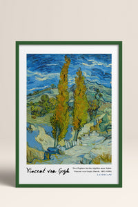 HOMEPACK Ahşap Çerçeveli Tablo Çerçeveli Poster Sanatsal Modern Duvar Dekoru VAN GOGH-11