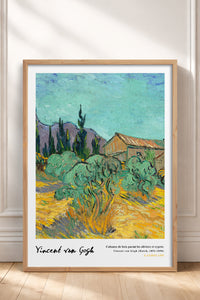 HOMEPACK Ahşap Çerçeveli Tablo Çerçeveli Poster Sanatsal Modern Duvar Dekoru VAN GOGH-12