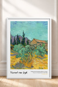 HOMEPACK Ahşap Çerçeveli Tablo Çerçeveli Poster Sanatsal Modern Duvar Dekoru VAN GOGH-12