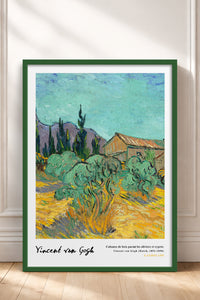 HOMEPACK Ahşap Çerçeveli Tablo Çerçeveli Poster Sanatsal Modern Duvar Dekoru VAN GOGH-12