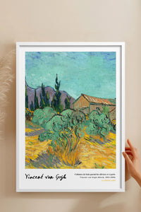 HOMEPACK Ahşap Çerçeveli Tablo Çerçeveli Poster Sanatsal Modern Duvar Dekoru VAN GOGH-12