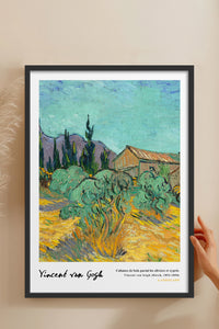HOMEPACK Ahşap Çerçeveli Tablo Çerçeveli Poster Sanatsal Modern Duvar Dekoru VAN GOGH-12