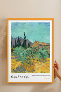 HOMEPACK Ahşap Çerçeveli Tablo Çerçeveli Poster Sanatsal Modern Duvar Dekoru VAN GOGH-12