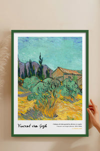 HOMEPACK Ahşap Çerçeveli Tablo Çerçeveli Poster Sanatsal Modern Duvar Dekoru VAN GOGH-12