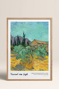 HOMEPACK Ahşap Çerçeveli Tablo Çerçeveli Poster Sanatsal Modern Duvar Dekoru VAN GOGH-12