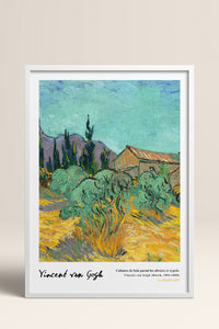 HOMEPACK Ahşap Çerçeveli Tablo Çerçeveli Poster Sanatsal Modern Duvar Dekoru VAN GOGH-12