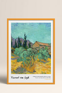 HOMEPACK Ahşap Çerçeveli Tablo Çerçeveli Poster Sanatsal Modern Duvar Dekoru VAN GOGH-12