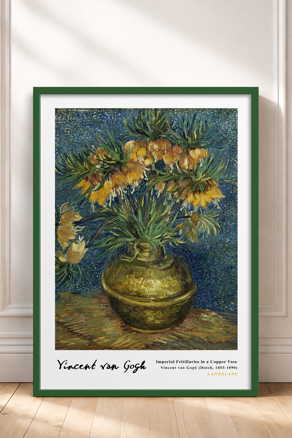 HOMEPACK Ahşap Çerçeveli Tablo Çerçeveli Poster Sanatsal Modern Duvar Dekoru VAN GOGH-13