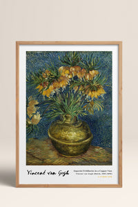 HOMEPACK Ahşap Çerçeveli Tablo Çerçeveli Poster Sanatsal Modern Duvar Dekoru VAN GOGH-13