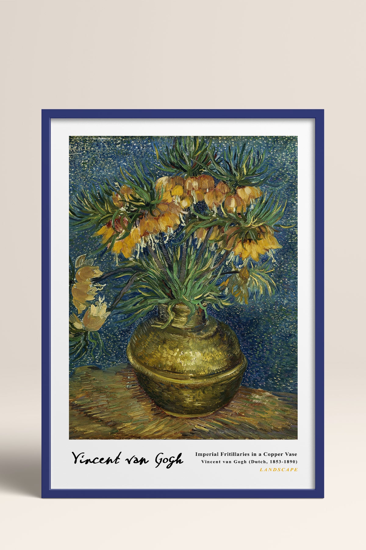 HOMEPACK Ahşap Çerçeveli Tablo Çerçeveli Poster Sanatsal Modern Duvar Dekoru VAN GOGH-13