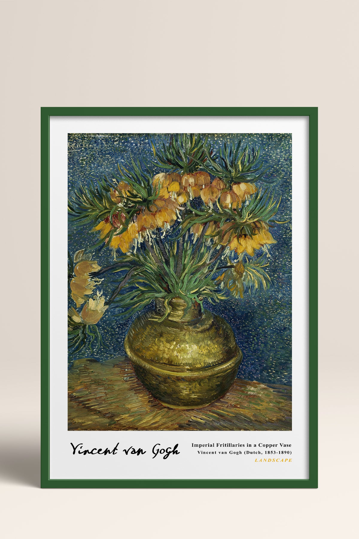 HOMEPACK Ahşap Çerçeveli Tablo Çerçeveli Poster Sanatsal Modern Duvar Dekoru VAN GOGH-13
