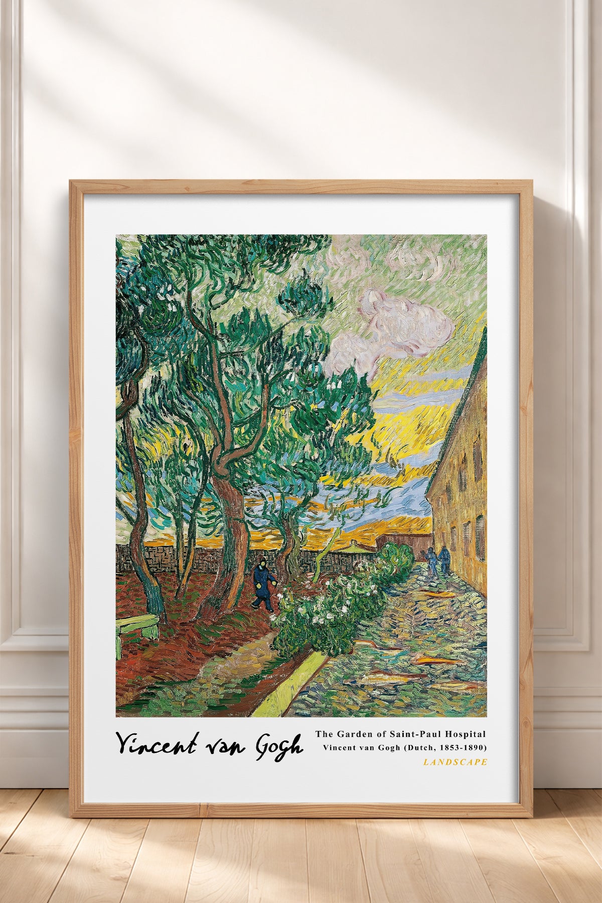 HOMEPACK Ahşap Çerçeveli Tablo Çerçeveli Poster Sanatsal Modern Duvar Dekoru VAN GOGH-14