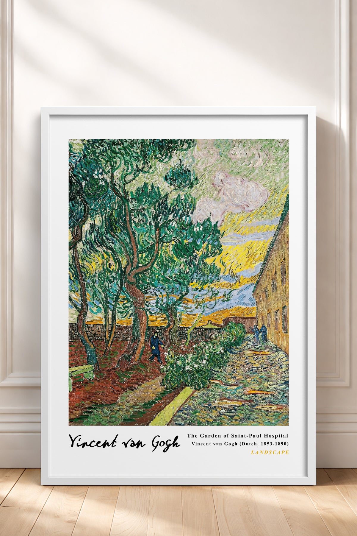 HOMEPACK Ahşap Çerçeveli Tablo Çerçeveli Poster Sanatsal Modern Duvar Dekoru VAN GOGH-14