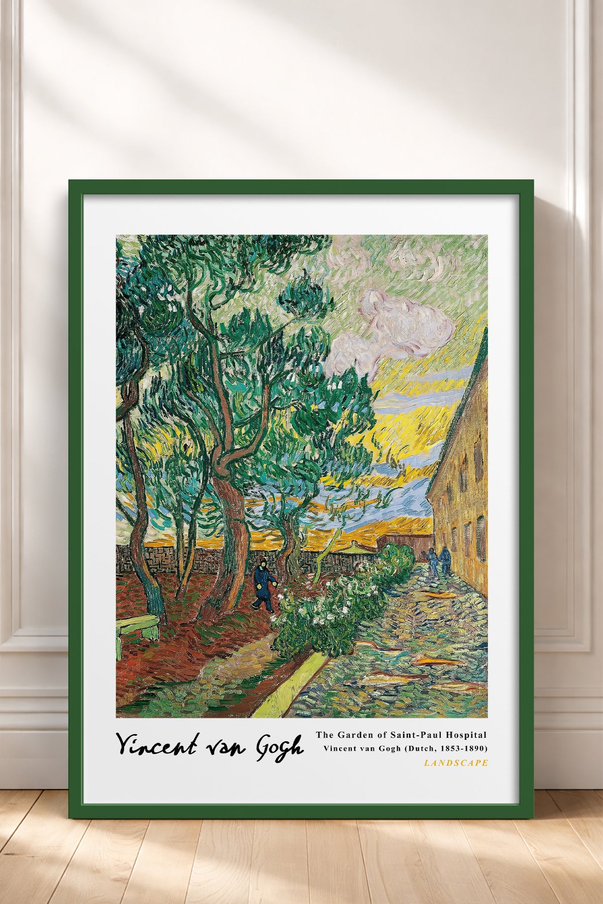 HOMEPACK Ahşap Çerçeveli Tablo Çerçeveli Poster Sanatsal Modern Duvar Dekoru VAN GOGH-14