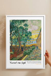 HOMEPACK Ahşap Çerçeveli Tablo Çerçeveli Poster Sanatsal Modern Duvar Dekoru VAN GOGH-14