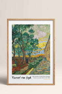 HOMEPACK Ahşap Çerçeveli Tablo Çerçeveli Poster Sanatsal Modern Duvar Dekoru VAN GOGH-14