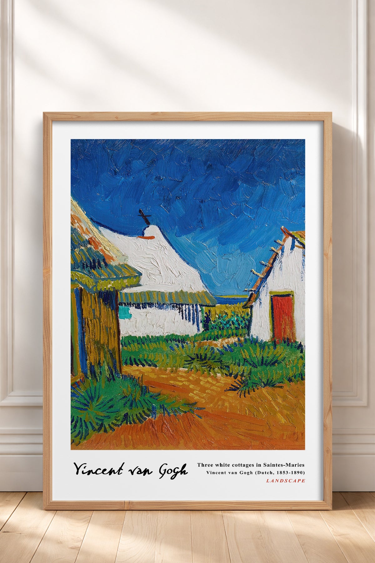 HOMEPACK Ahşap Çerçeveli Tablo Çerçeveli Poster Sanatsal Modern Duvar Dekoru VAN GOGH-15