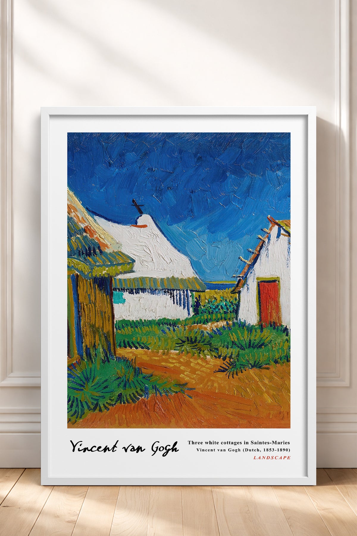 HOMEPACK Ahşap Çerçeveli Tablo Çerçeveli Poster Sanatsal Modern Duvar Dekoru VAN GOGH-15