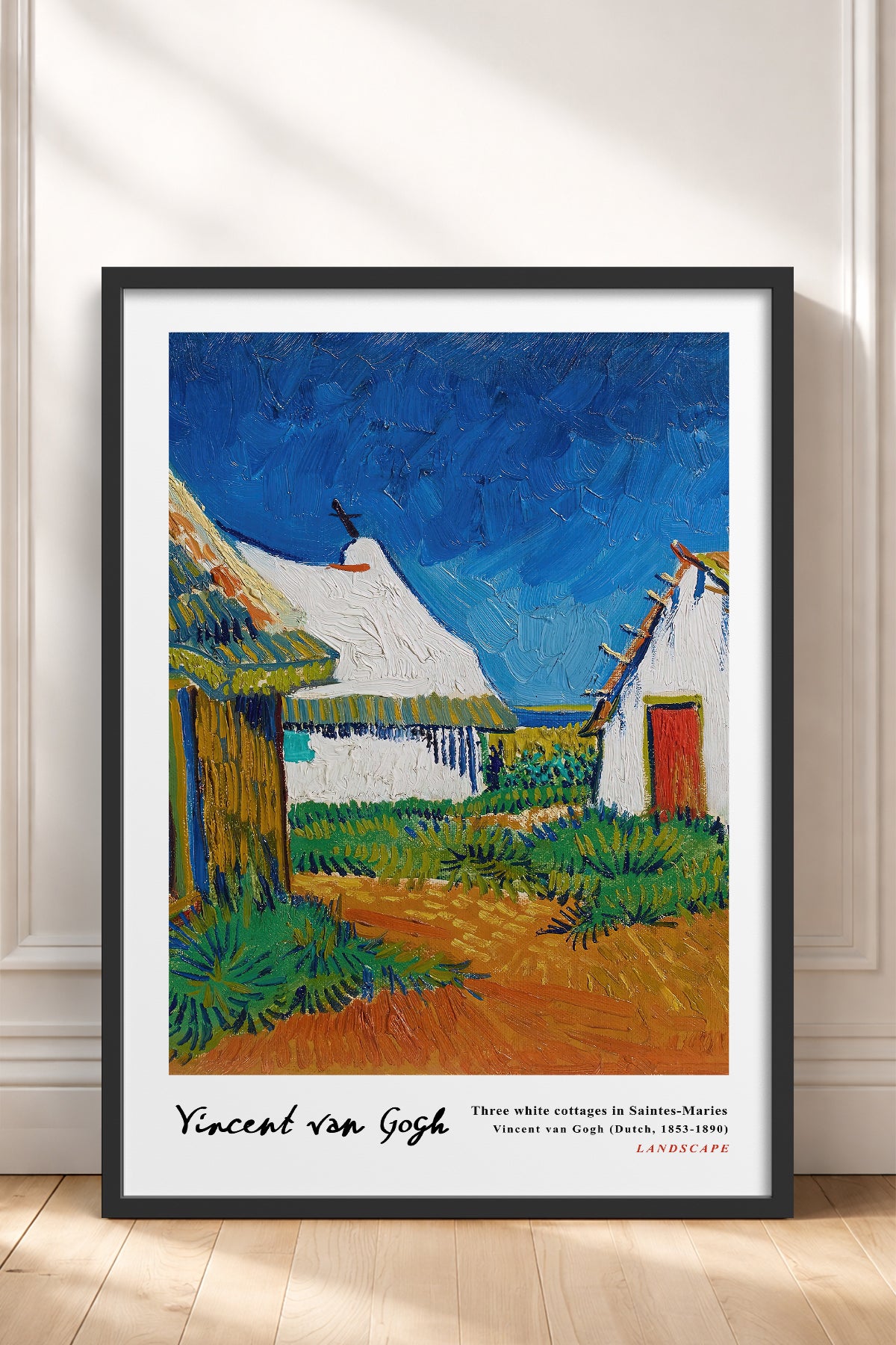 HOMEPACK Ahşap Çerçeveli Tablo Çerçeveli Poster Sanatsal Modern Duvar Dekoru VAN GOGH-15