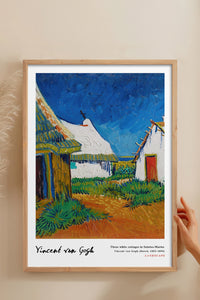 HOMEPACK Ahşap Çerçeveli Tablo Çerçeveli Poster Sanatsal Modern Duvar Dekoru VAN GOGH-15
