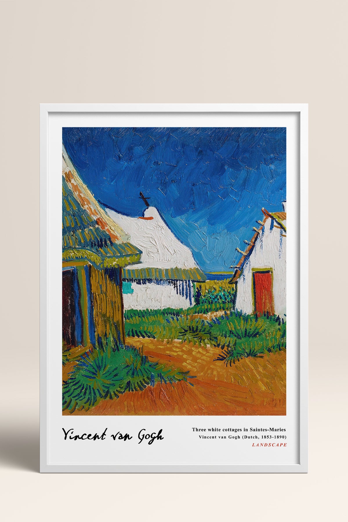 HOMEPACK Ahşap Çerçeveli Tablo Çerçeveli Poster Sanatsal Modern Duvar Dekoru VAN GOGH-15